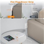 Flat Extension Cord 10 FT with USB Ports