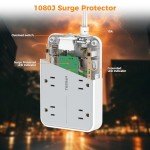 Flat Extension Cord 10 FT with USB Ports