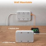 Flat Extension Cord 10 FT with USB Ports