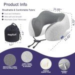 NAPFUN Travel Neck Pillow - Pure Memory Foam