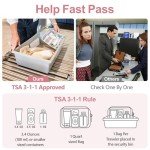 PACKISM TSA Approved Clear Toiletry Bag 3-Pack