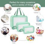 Translucent Waterproof Travel Toiletry Bag - Green