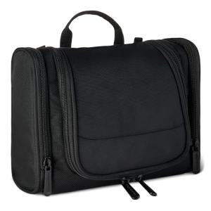 Compact Travel Toiletry Bag Organizer - Black