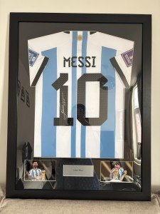 Framed Lionel Messi Autographed World Cup 2022 Shirt