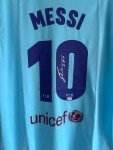 Signed Lionel Messi Barcelona Away Shirt with COA