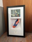 Framed Signed Lionel Messi Boot with COA