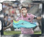 Framed Signed Lionel Messi Football Boot Display