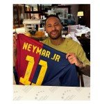 Neymar Jr Signed Barcelona 2024-25 Jersey Display