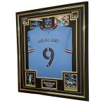 Erling Haaland Autographed City Jersey Display