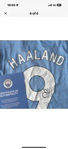 Erling Haaland Signed Manchester City Jersey