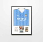 Erling Haaland Autographed Manchester City Framed Shirt
