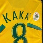 Framed Kaká Brazil Soccer Jersey Display