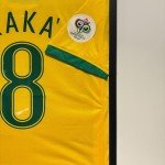 Framed Kaká Brazil Soccer Jersey Display