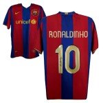 Ronaldinho Signed Barcelona Jersey #10 with COA