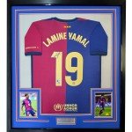 Framed Lamine Yamal Signed FC Barcelona Jersey