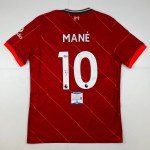 Signed Sadio Mane Liverpool Red Soccer Jersey
