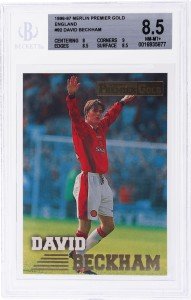 1996 Merlin David Beckham Gold Card #92 BGS 8.5