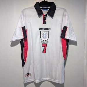 England David Beckham 1998 Retro Men's Jersey