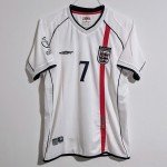 David Beckham 2002 England Retro Soccer Jersey L