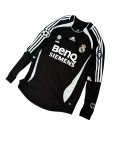 Real Madrid Beckham #23 Long Sleeve Black Jersey