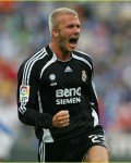 Real Madrid Beckham #23 Long Sleeve Black Jersey