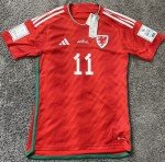 Wales Adidas 2022 Gareth Bale Home Jersey