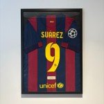 Framed Barcelona Luis Suárez Jersey Display