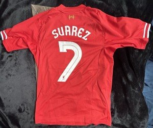 Luis Suarez 2013/2014 Liverpool Home Jersey - Medium