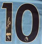 Sergio Aguero Autographed Manchester City Soccer Jersey