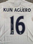 Sergio Aguero Signed Manchester City Jersey