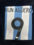 Sergio Aguero Signed Blue Manchester Soccer Jersey