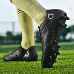 Unitysow Men’s Firm Ground Soccer Cleats, Black