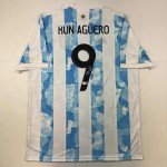 Sergio Aguero Signed Argentina Blue Soccer Jersey