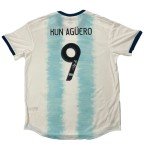 Sergio Aguero Autographed Argentina Soccer Jersey #9