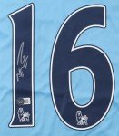 Sergio Aguero Autographed Manchester City Jersey