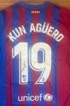 Sergio Aguero Autographed Barcelona Soccer Jersey