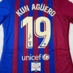 Signed Sergio Aguero Barcelona Jersey with COA