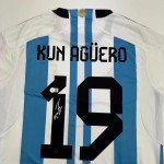 Sergio Kun Aguero Autographed Argentina Soccer Jersey