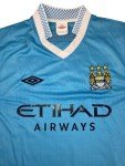 Sergio Aguero Signed Manchester City Soccer Jersey