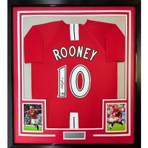 Wayne Rooney Signed Manchester United Jersey Framed Art