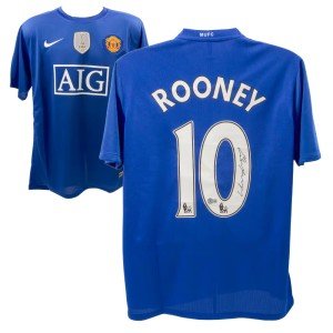 Wayne Rooney Autographed Manchester United Jersey #10