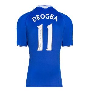 Didier Drogba Chelsea FC Signed Home Jersey 2000-01