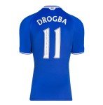 Signed Didier Drogba Chelsea FC Home Jersey