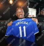 Signed Didier Drogba Chelsea FC Home Jersey