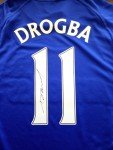 Signed Didier Drogba Chelsea FC Home Jersey