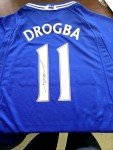Signed Didier Drogba Chelsea FC Home Jersey