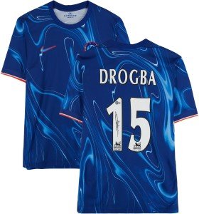 Didier Drogba Autographed Chelsea Blue Home Jersey