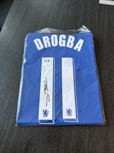 Didier Drogba Autographed Adidas Chelsea Jersey