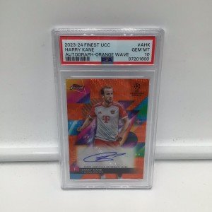 Harry Kane 2023-24 Topps Finest Orange Wave Auto