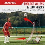 ZEALFEEL 2-in-1 Soccer Rebounder Training Net